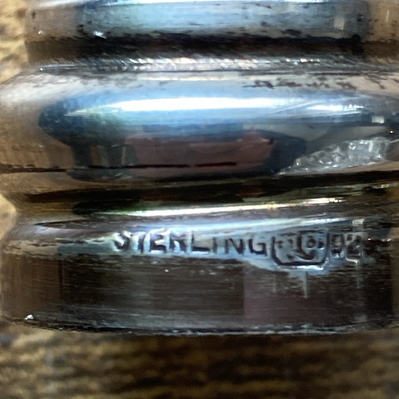 Crystal and sterling silver salt & pepper - Picture 5 of 5